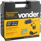 Parafusadeira/furadeira a bateria 12 V fonte bivolt automática VONDER 6001100120