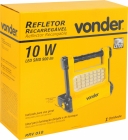 Refletor recarregável LED SMD 10 W RRV 010 VONDER 8075010900