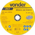 Disco de corte 7 x 1,6 mm x 7/8 para Aço e Inox VONDER 1240700116
