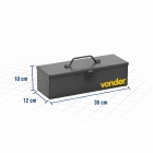 Caixa metálica para ferramentas baú 35,0 cm x 12,0 cm x 10,0 cm VONDER 6115351211